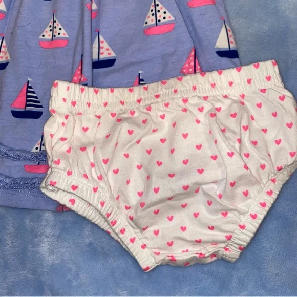 Koala baby girl polka dot and sail boats matching set - Picture 3 of 6